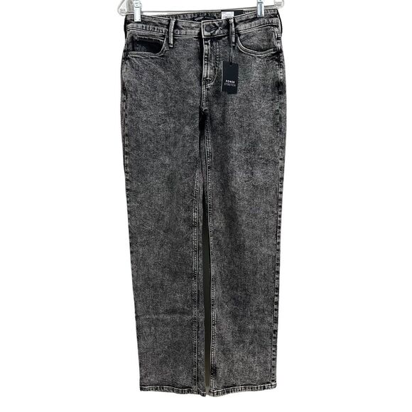 Simply Vera Vera Wang Womens Jeans Los Feliz Stretch Straight Leg Zip Black Sz 2 - Picture 1 of 8